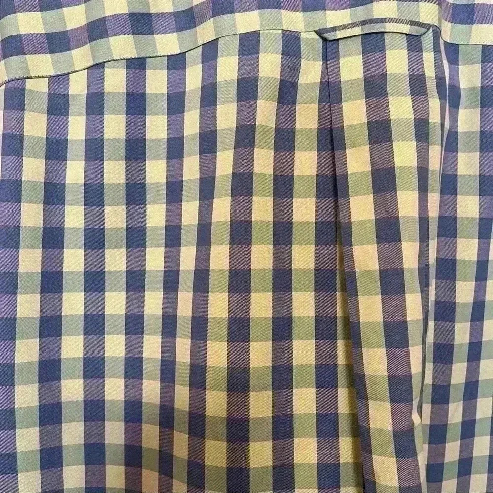 Orvis Blue Green Check Plaid Short Sleeve Button Down Shirt Size Large - Picture 13 of 15